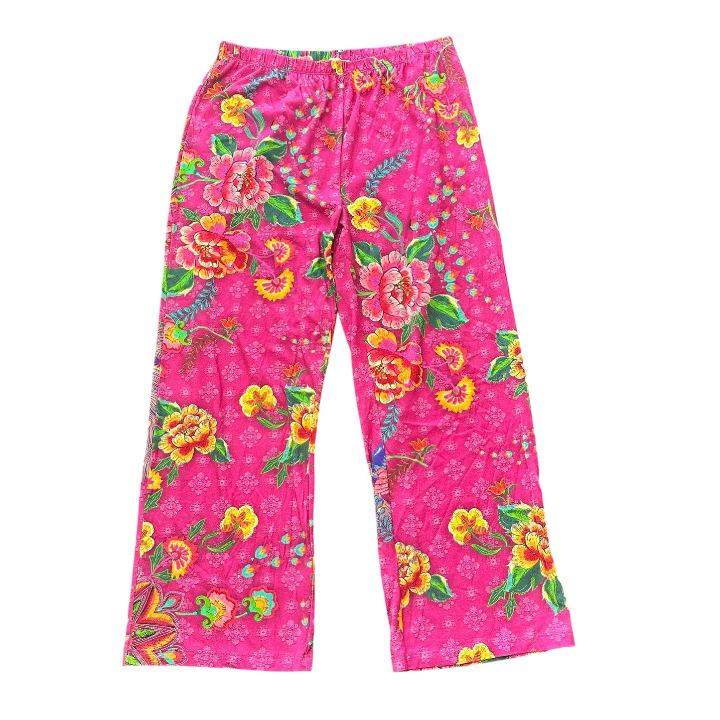 JOHNNY WAS PINK FLORAL 2 PC PAJAMA SET 170 MEDIUM