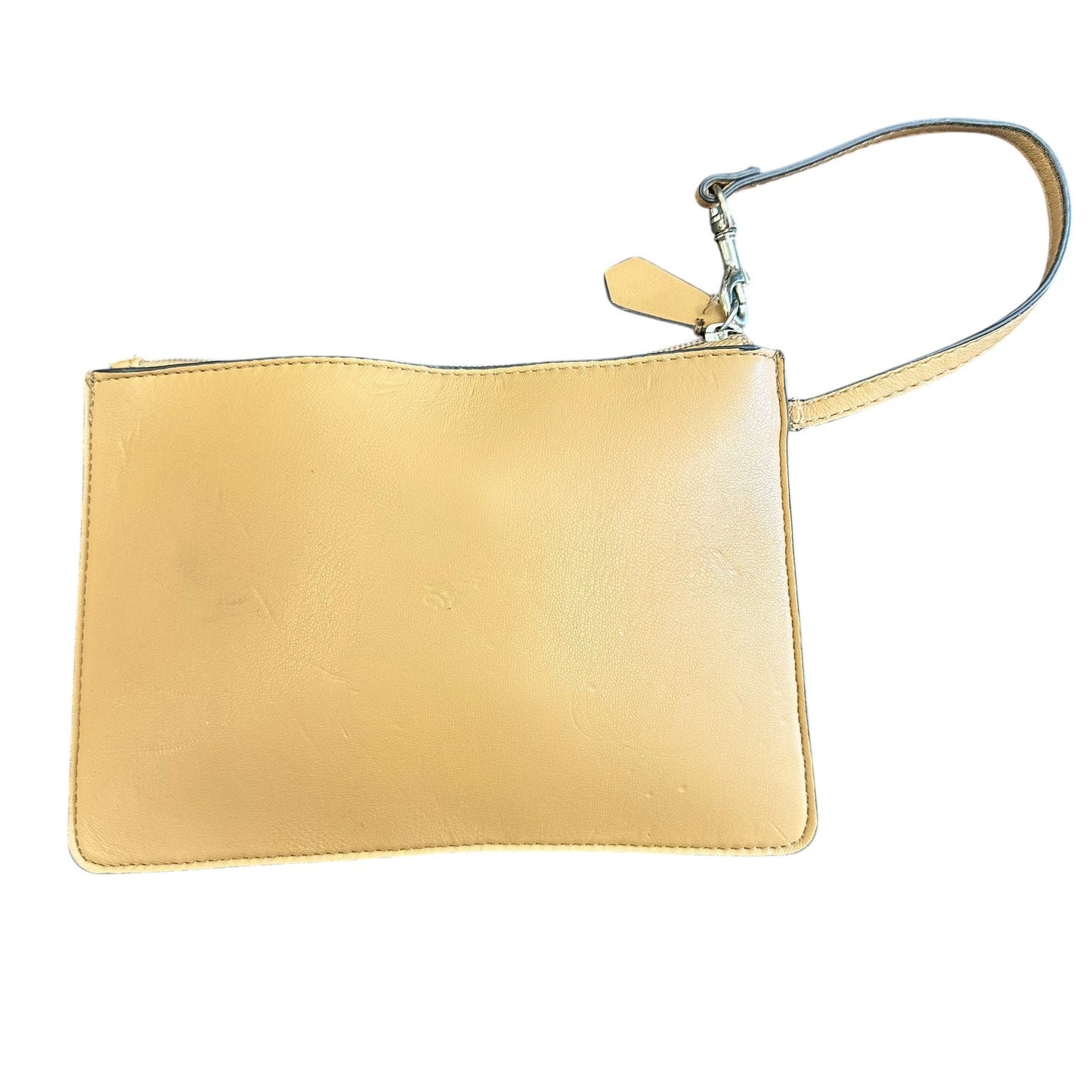 KARL LAGERFELD TAN LEATHER WRISTLET 130 GUC
