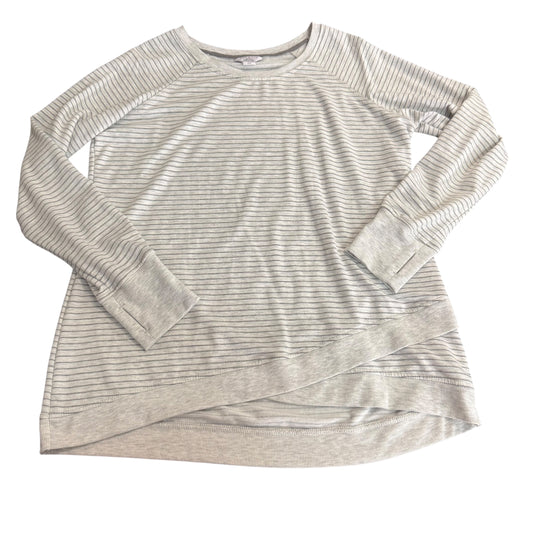 DANSKIN GRAY STRIPED SWEATSHIRT 100 XXL