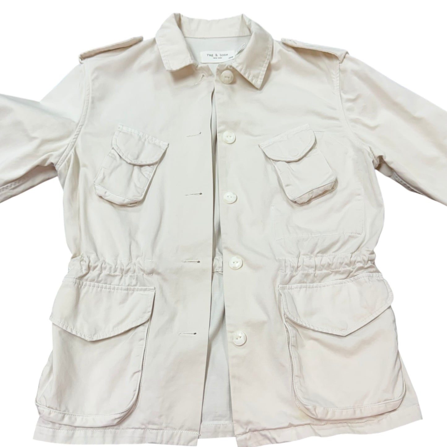 RAG & BONE PHARA FIELD UTILITY JACKET OFF WHITE 100 XS