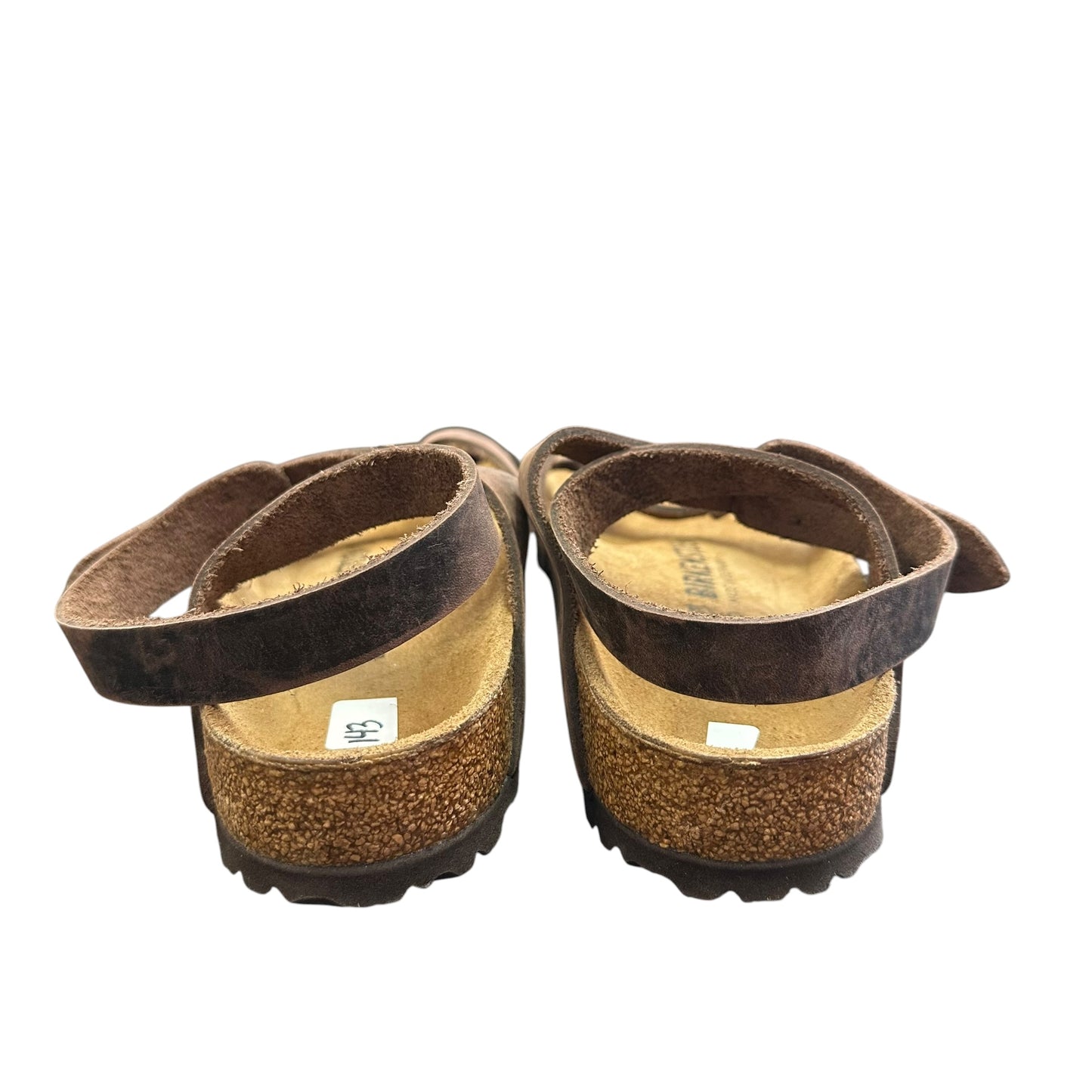 BIRKENTSTOCK YARA BROWN LEATHER SANDALS 143 SZ 40/9.5