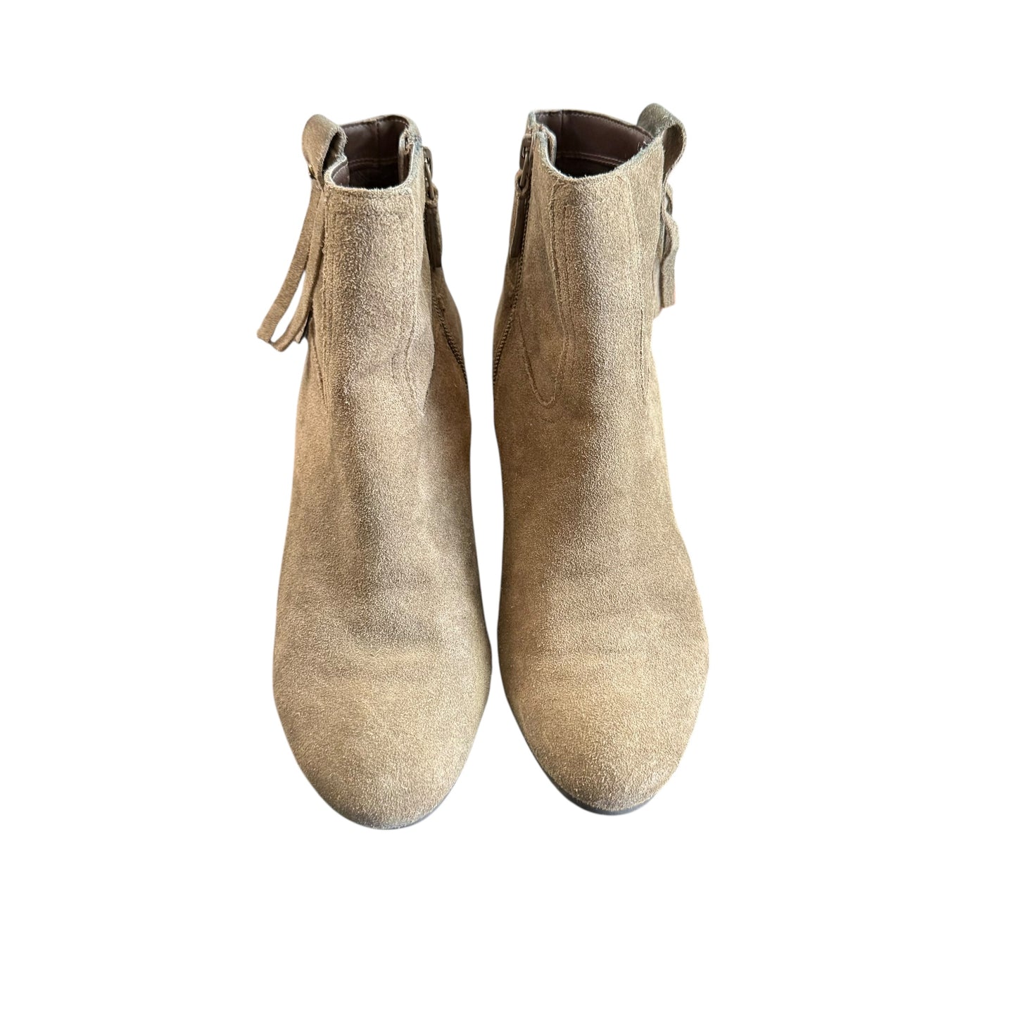 COLE HAAN ELSIE DETAIL TAUPE SUEDE BOOTIES 254 NEW SZ 7B