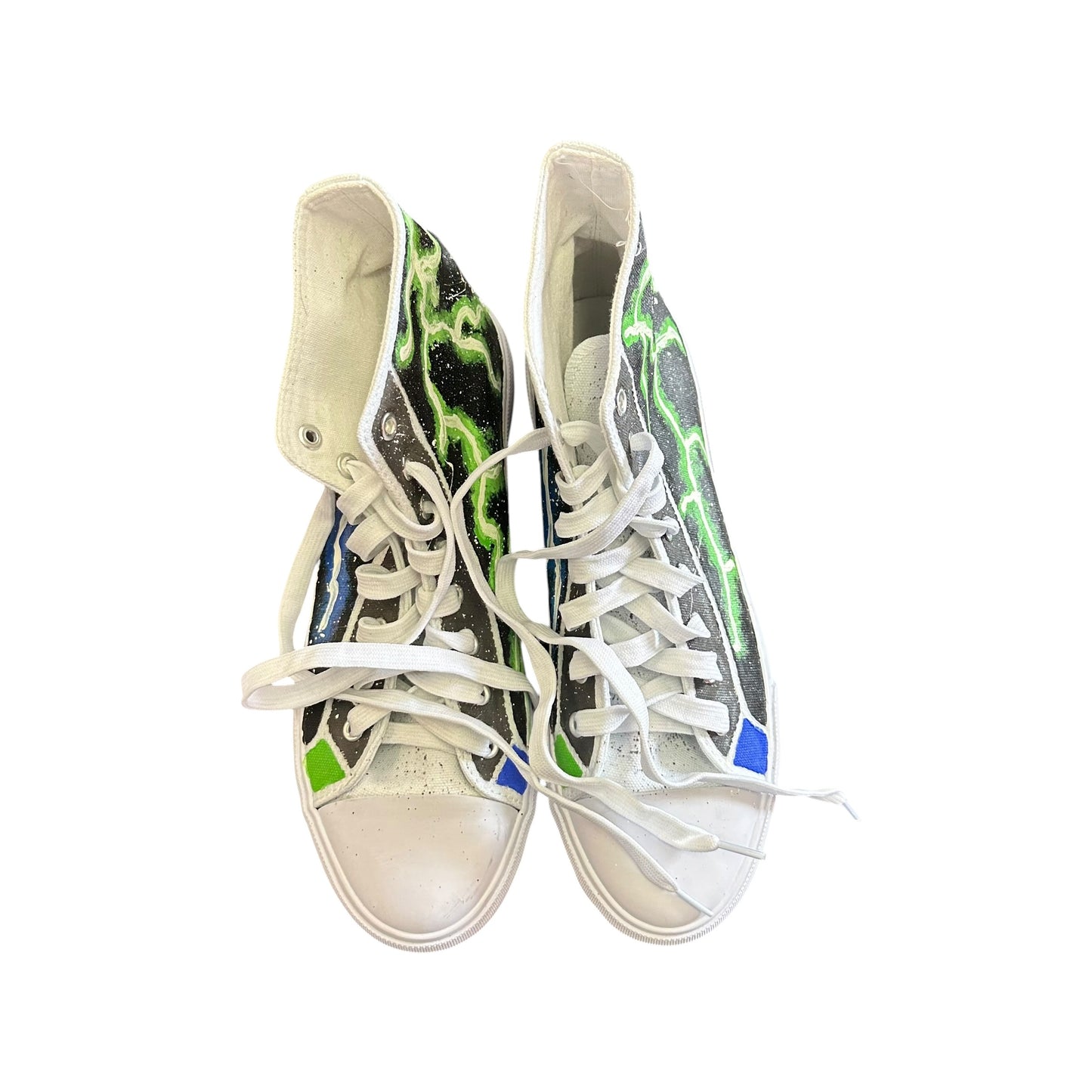 HANDPAINTED HIGHTOP SNEAKERS 112 SZ 10