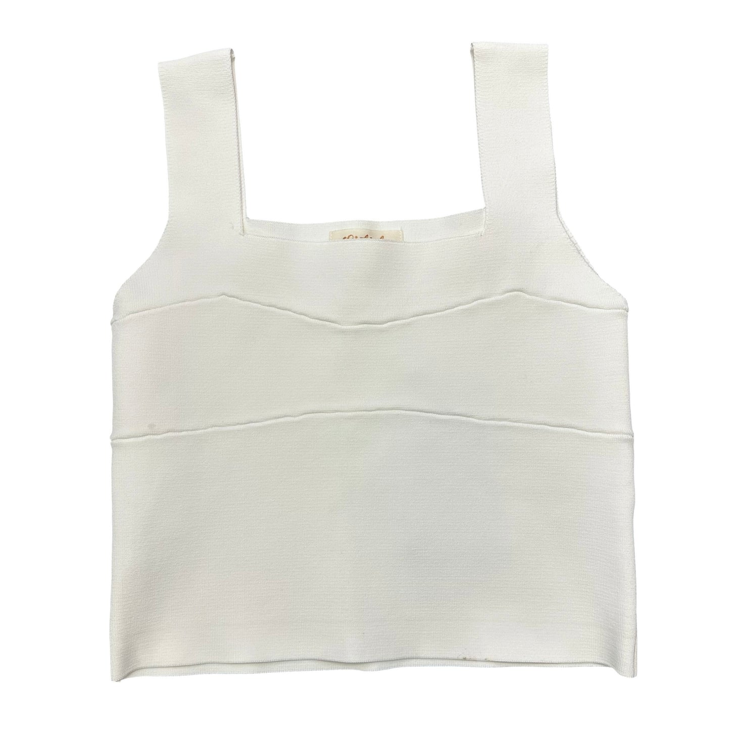 LISTICLE IVORY BODYCON SLEEVELESS BLOUSE NWT 263 LARGE
