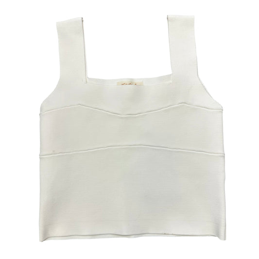 LISTICLE IVORY BODYCON SLEEVELESS BLOUSE NWT 263 SMALL