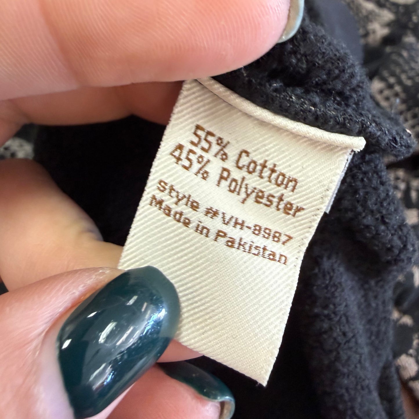 VINTAGE HAVANA COLD SHOULDER SNAKESKIN SWEATER 100 MEDIUM