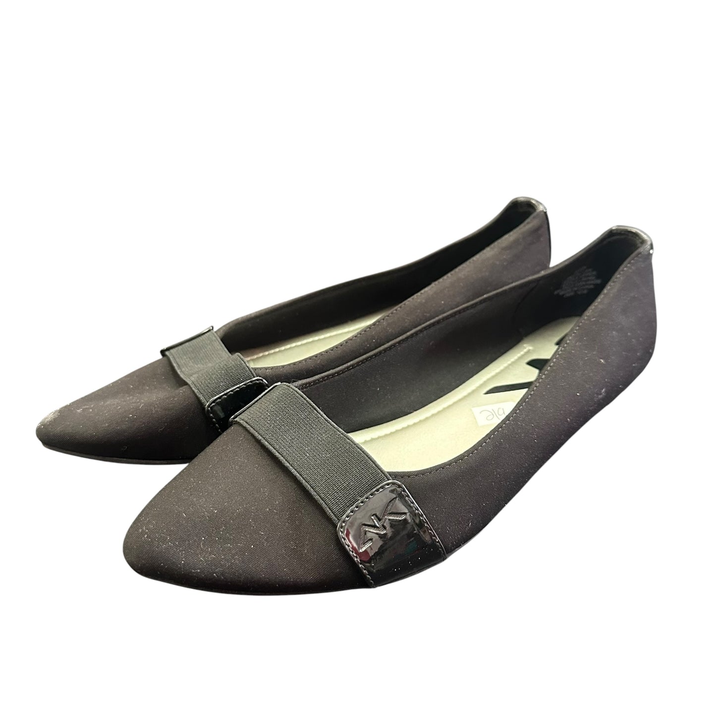 ANNE KLEIN AK SPORT BLACK FLATS 219 SZ 8.5