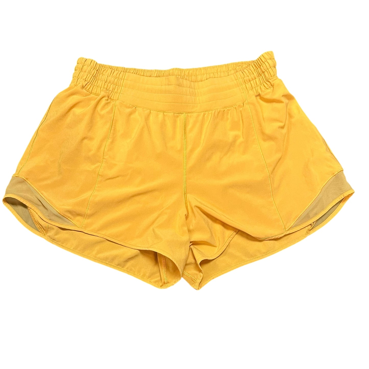 LULULEMON ORANGE ATHLETIC SHORTS 100 SZ 14