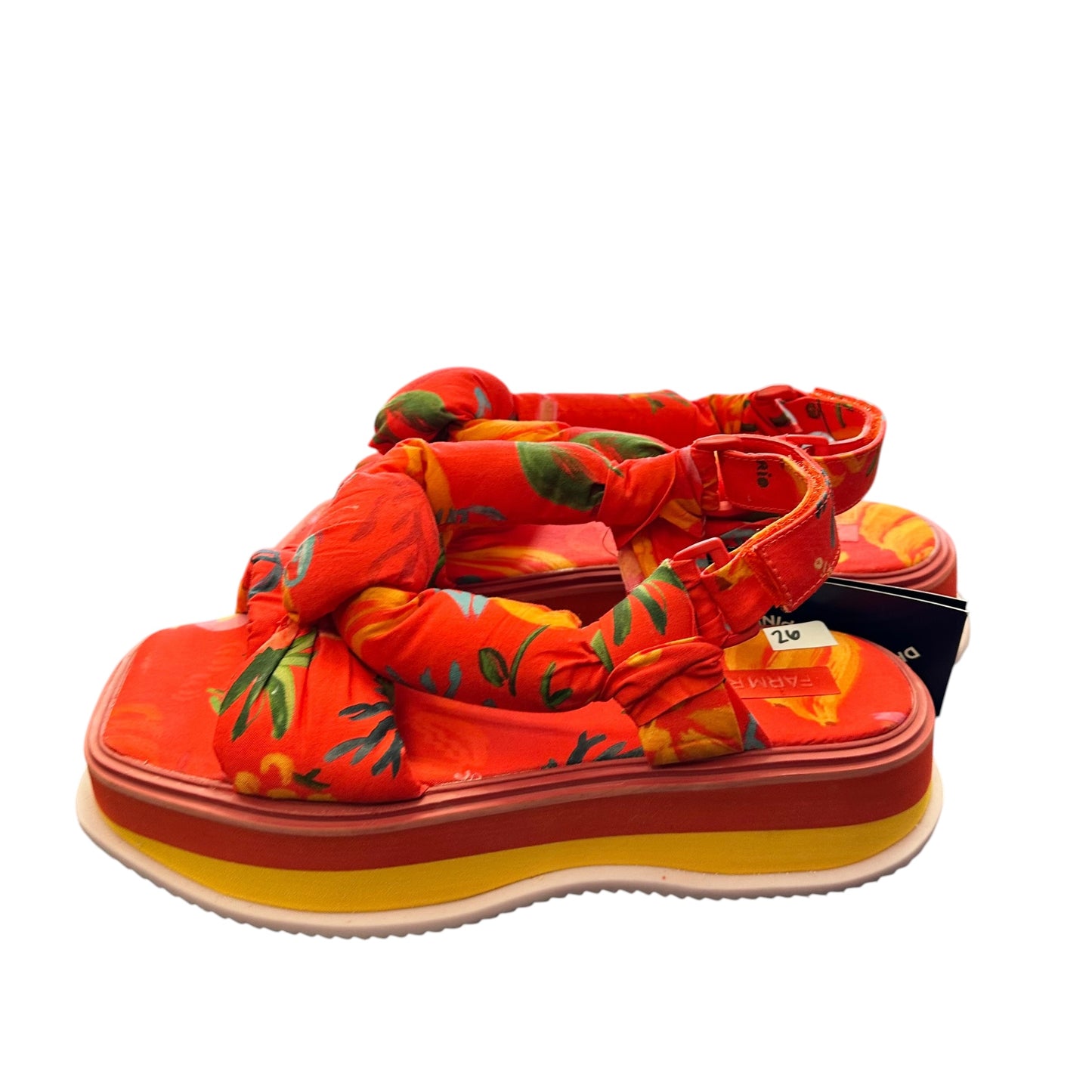 FARM RIO RED FRUIT SANDALS NWB 26 SZ 10