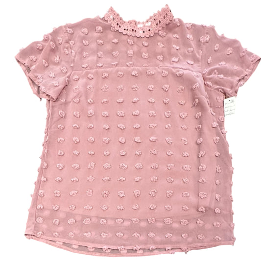DUSTY PINK SWISS DOT BLOUSE 124 LARGE