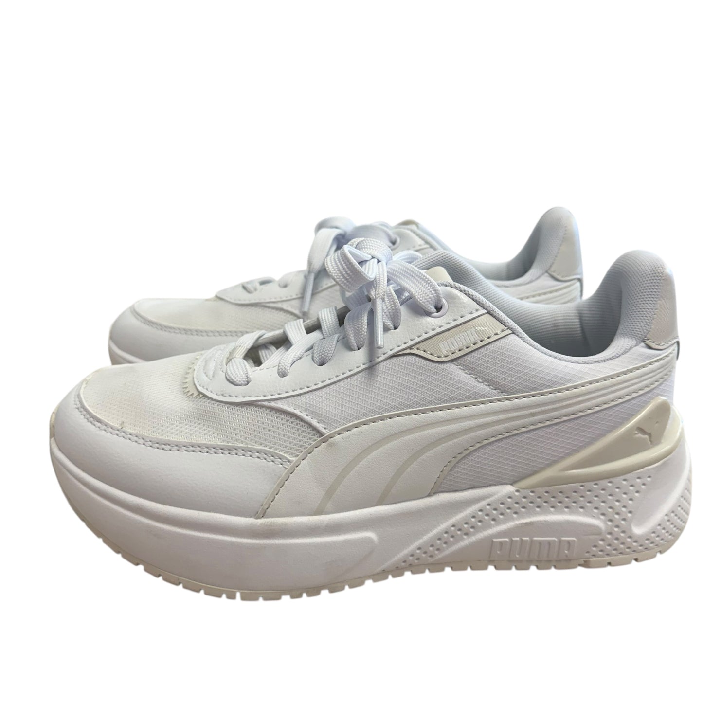 PUMA R78 DISRUPT LT SNEAKERS WHITE SOFT FOAM OPTIONAL COMFORT 100 SZ 8.5