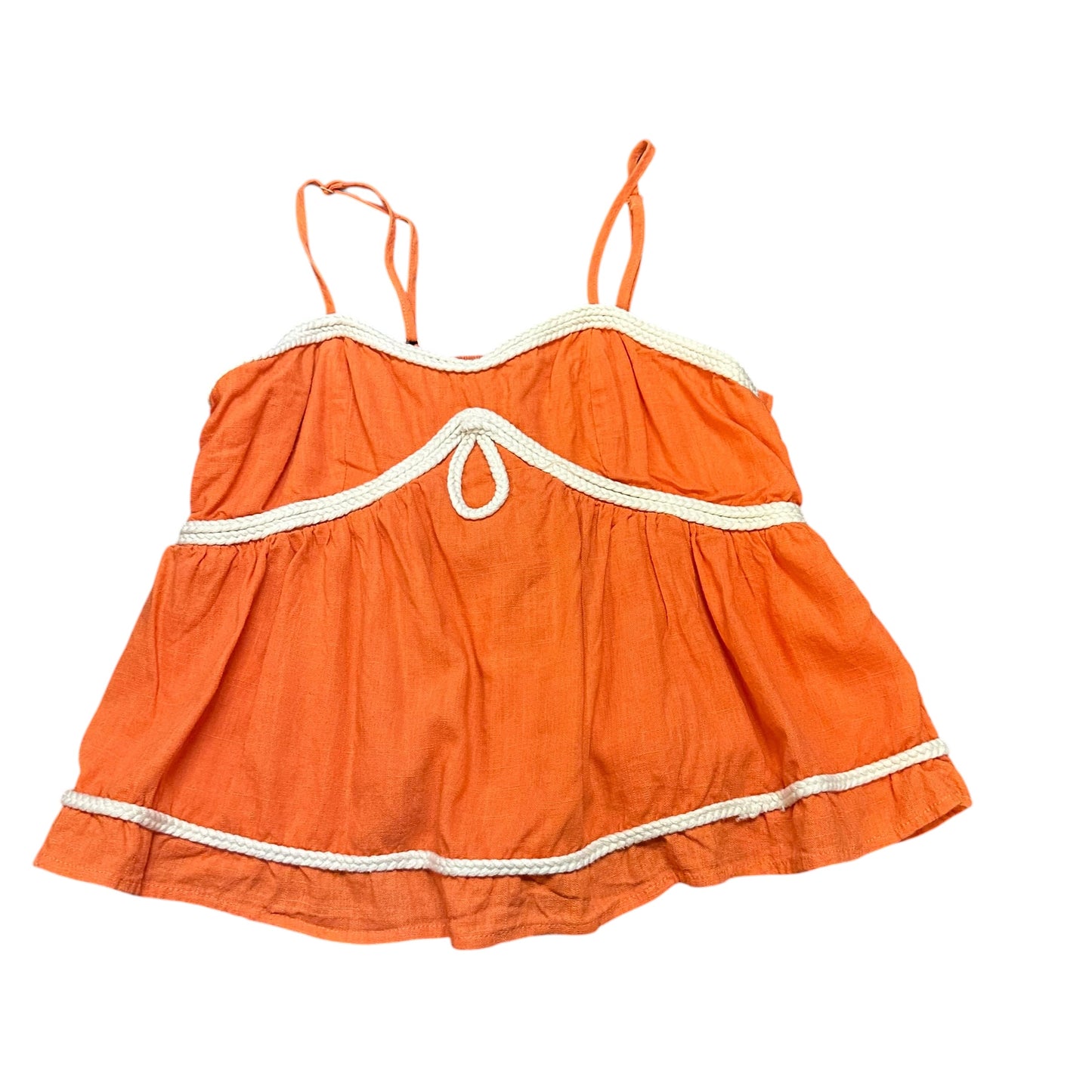 STRUT BOLT BABYDOLL BLOUSE & SHORTS ORANGE NWOT 288 M/L