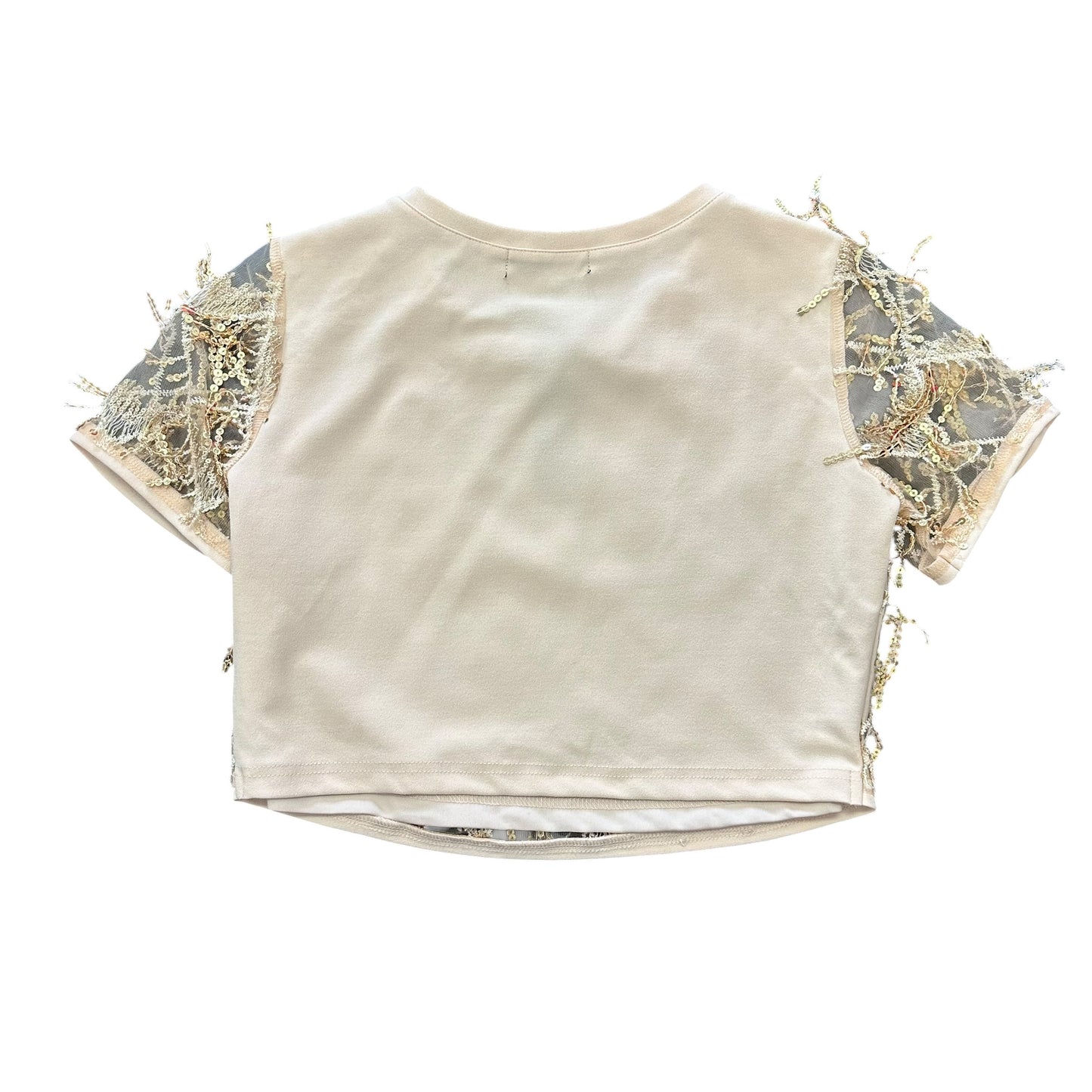 ALLEGRA K GOLD TASSEL SEQUINS BLOUSE NWT 275 SMALL