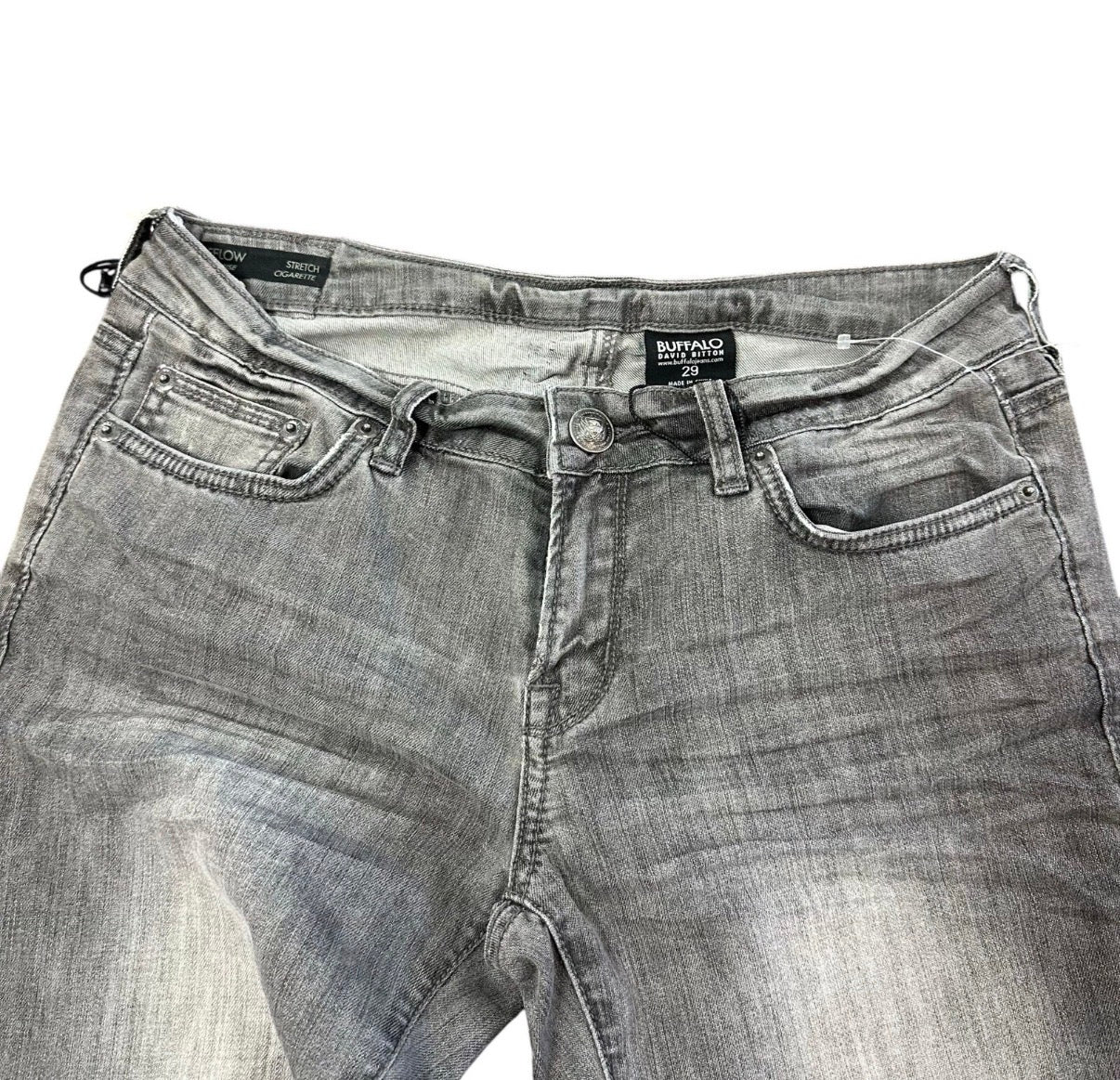 BUFFALO DAVID BITTON JEANS NWT FELOW RINSE WASH MID RISE STRETCH SZ 29x32