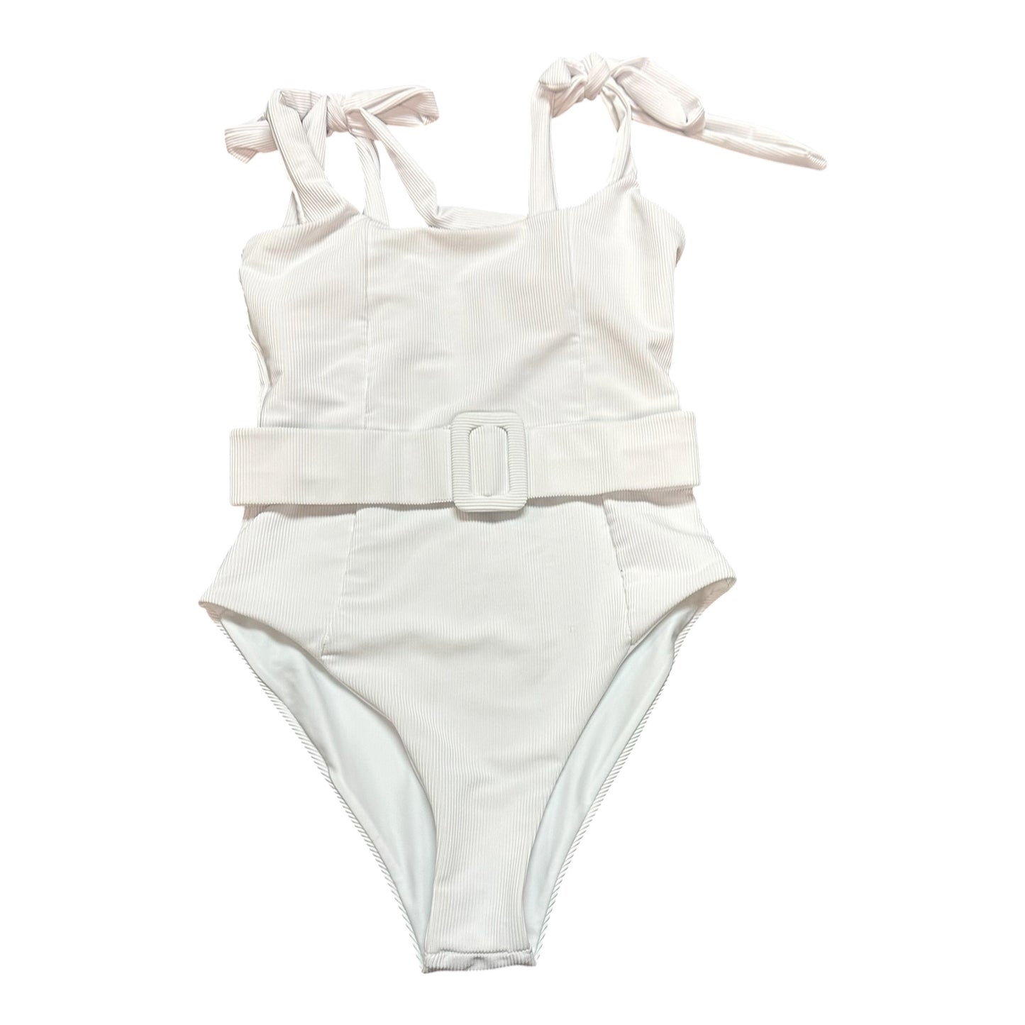 BEACH RIOT WHITE ONE PC SWIMSUIT 27 MEDIUM