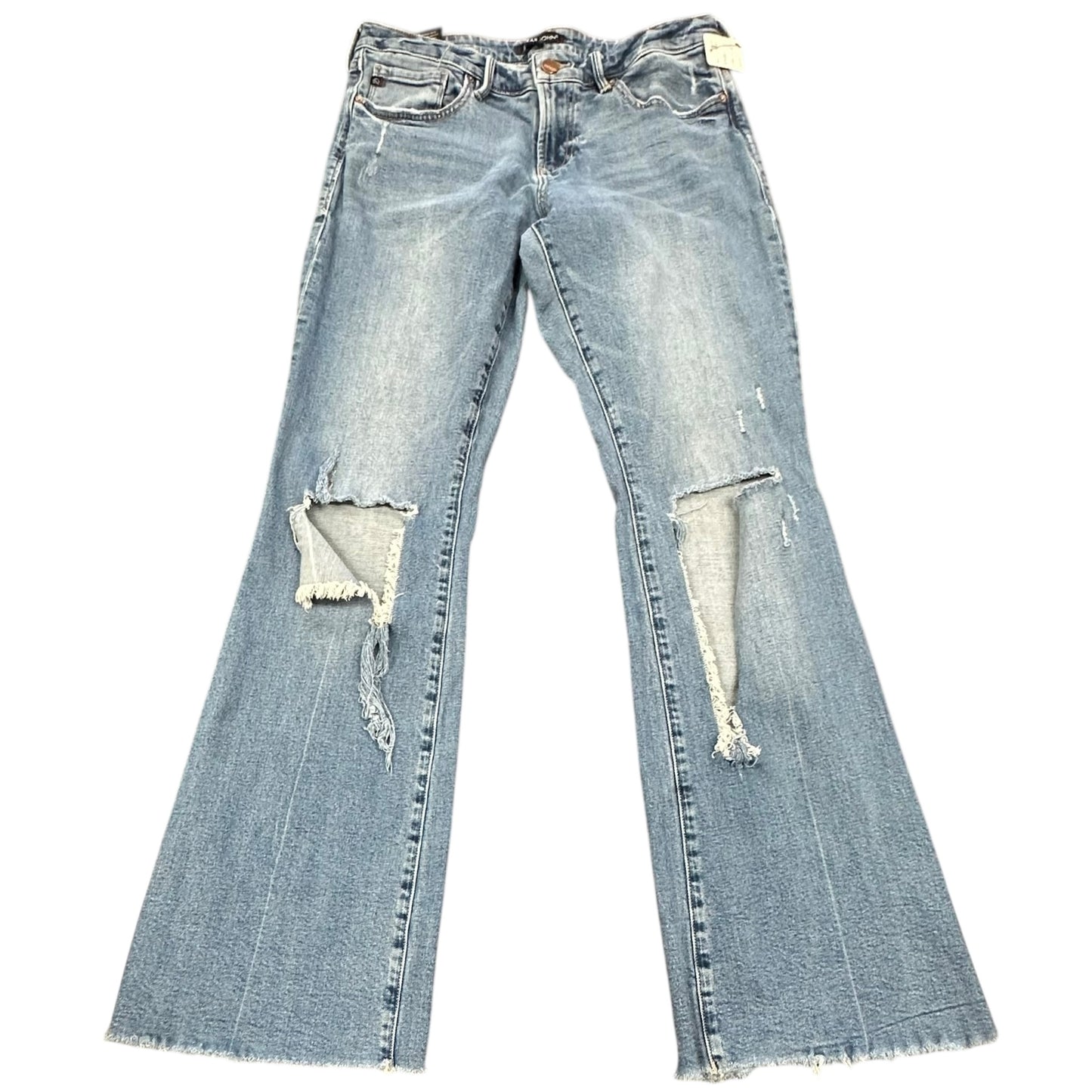 DEAR JOHN ROSIE FLARE DISTRESSED BLUE DENIM JEANS 206 SZ 31