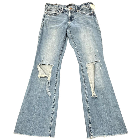 DEAR JOHN ROSIE FLARE DISTRESSED BLUE DENIM JEANS 206 SZ 31