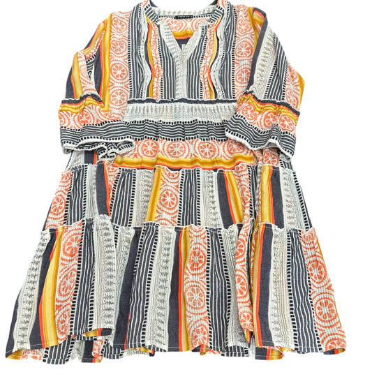 APNY COLORFUL TIERED DRESS 100% COTTON 100 LARGE