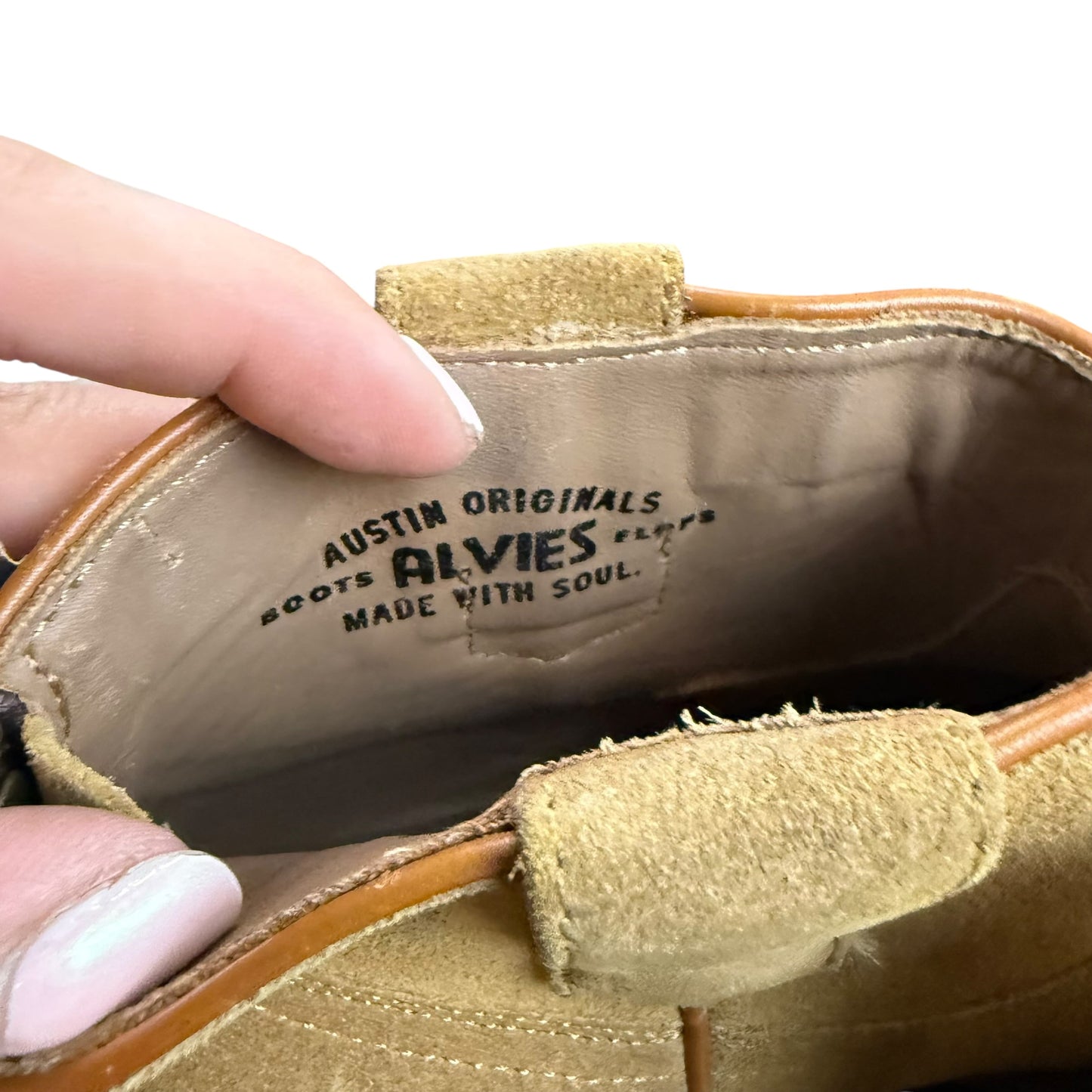 ALVIES THE STASSNEY SUEDE LEATHER BOOTS 249 SZ 6B