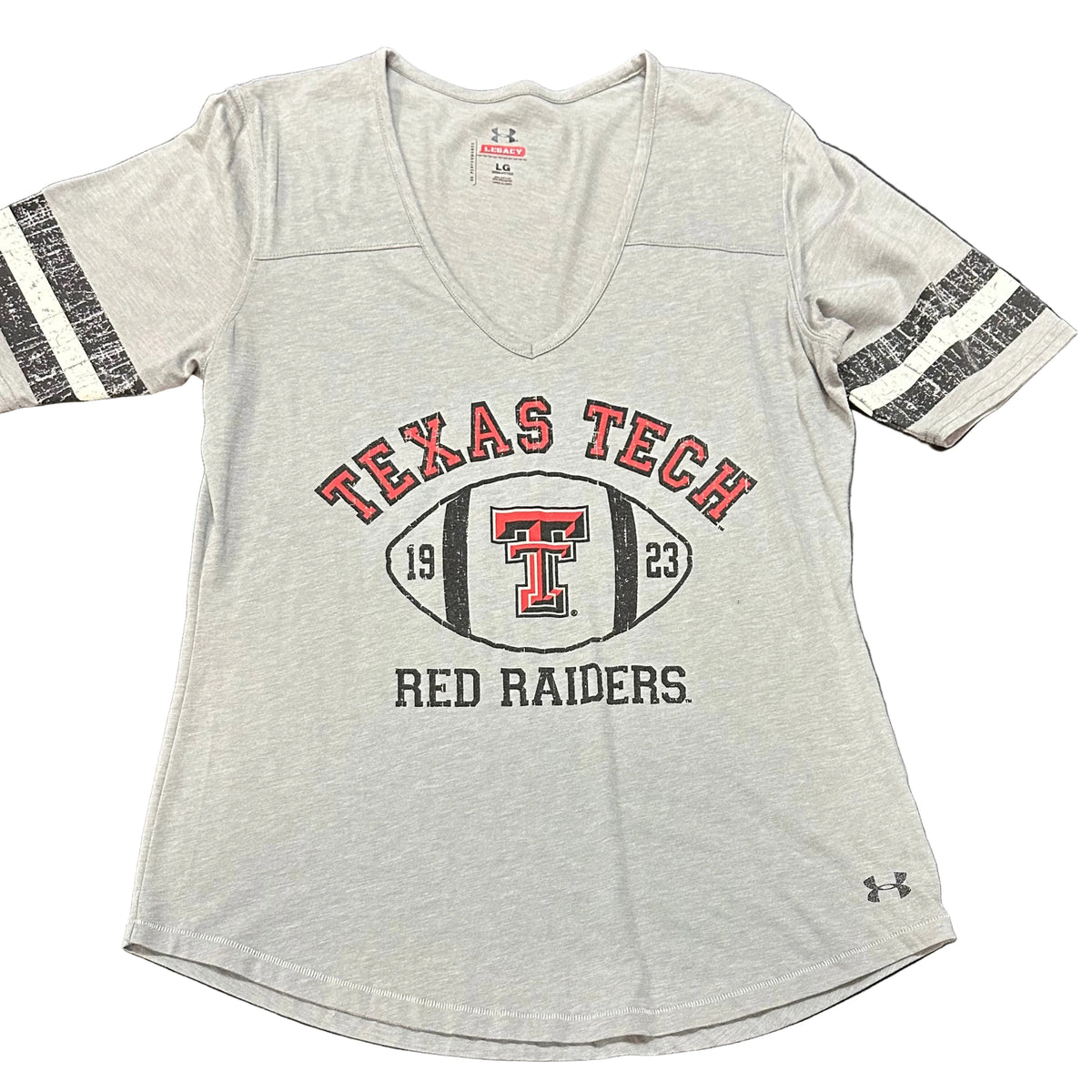 UNDER ARMOUR GRAY TEXAS TECH RED RAIDERS TSHIRT 112 LARGE