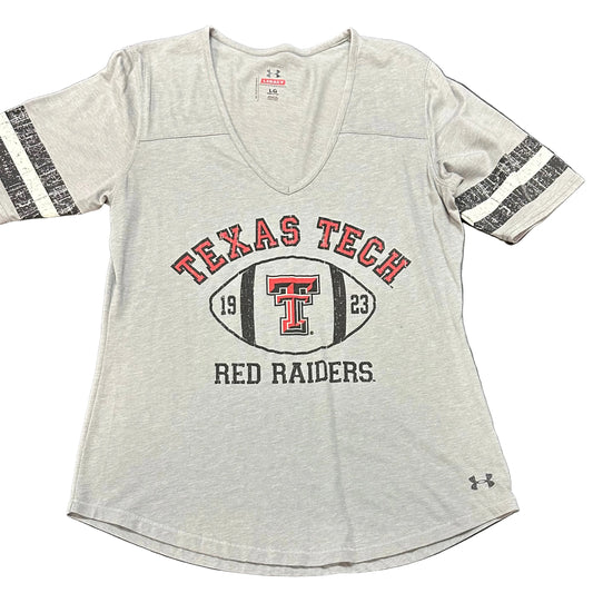 UNDER ARMOUR GRAY TEXAS TECH RED RAIDERS TSHIRT 112 LARGE