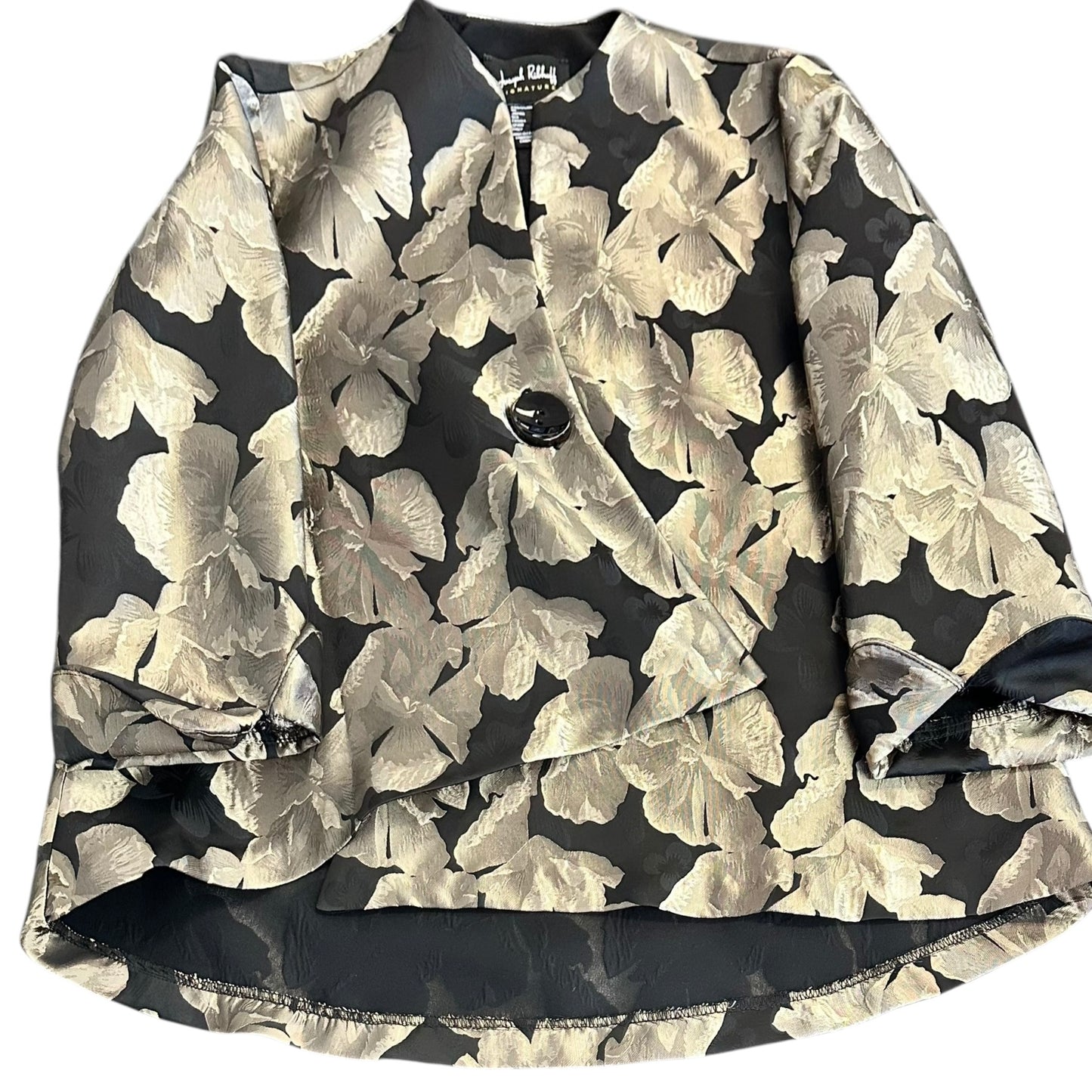 JOSEPH RIBKOFF GOLD FLORAL COCKTAIL JACKET 100 SZ 4