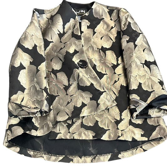 JOSEPH RIBKOFF GOLD FLORAL COCKTAIL JACKET 100 SZ 4