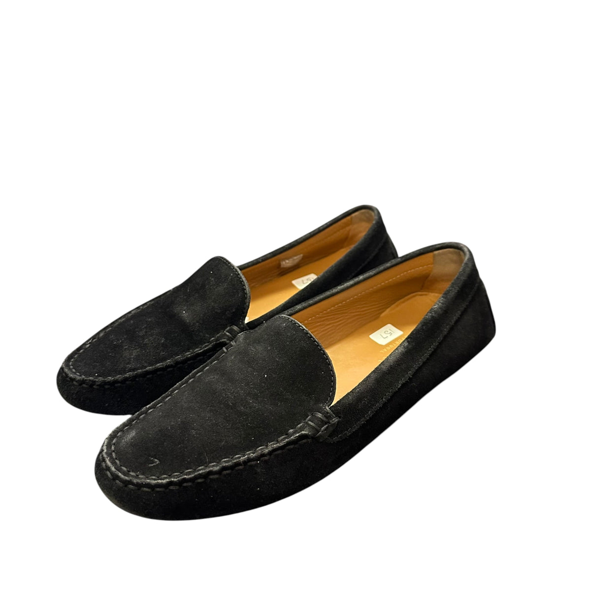 OLIVER CABELL SUEDE BLACK SLIP ON LOAFERS 157  SZ 38/7.5