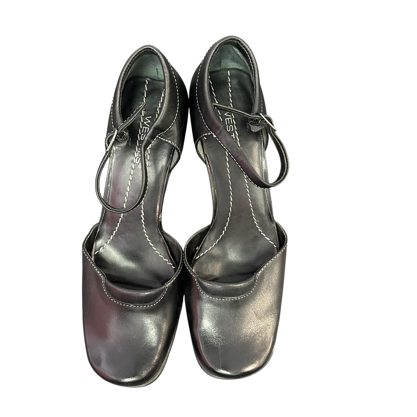 WESTIES BLACK MARY JANE HEELS 44 SZ 6