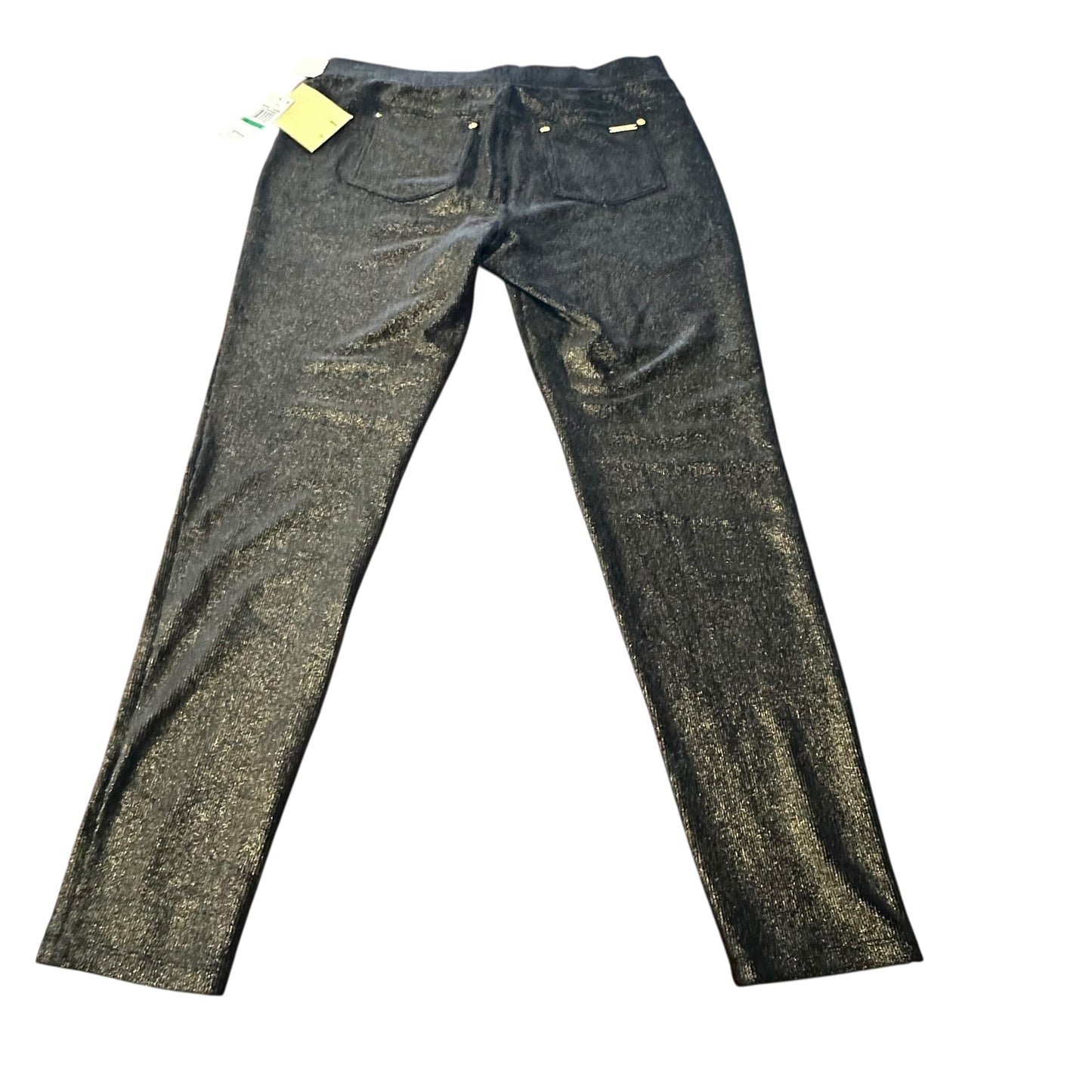 MICHAEL KORS BLACK GOLD PULL ON PANTS NWT $78 191 LARGE