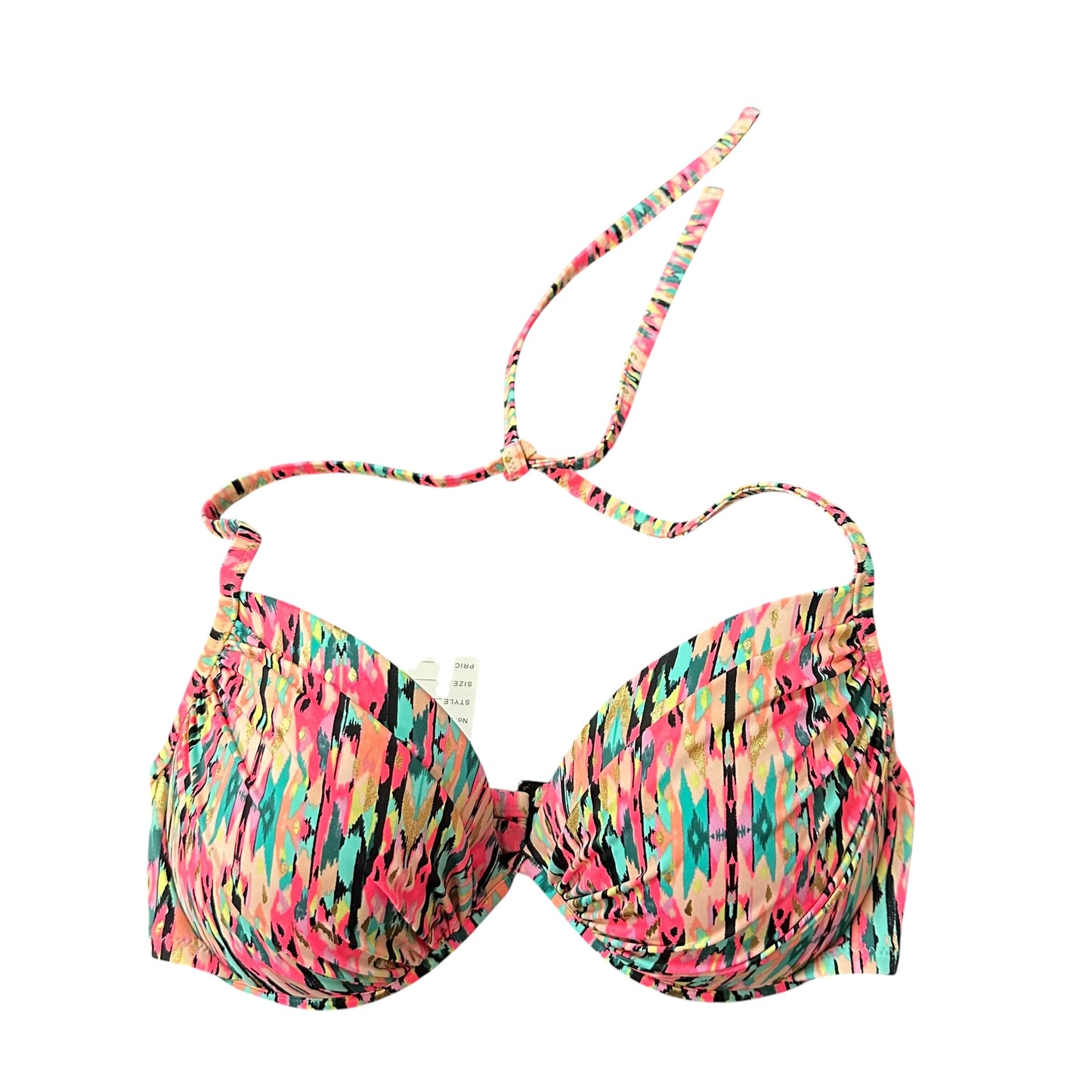 MULTICOLOR BIKINI SWIMSUIT TOP UNDERWIRE 143 MEDIUM C CUP