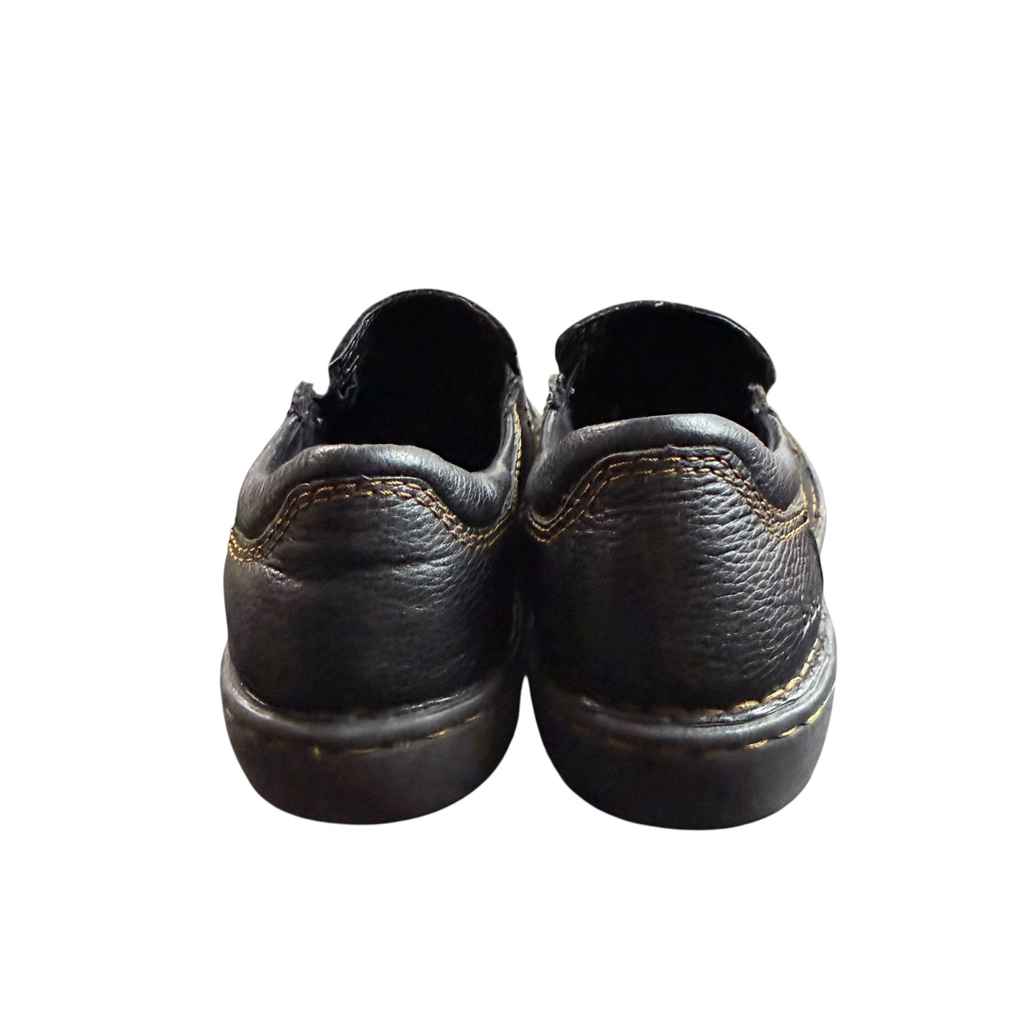 BOC BLACK LEATHER SLIP ON COMFORT SHOES 100 SZ 7.5