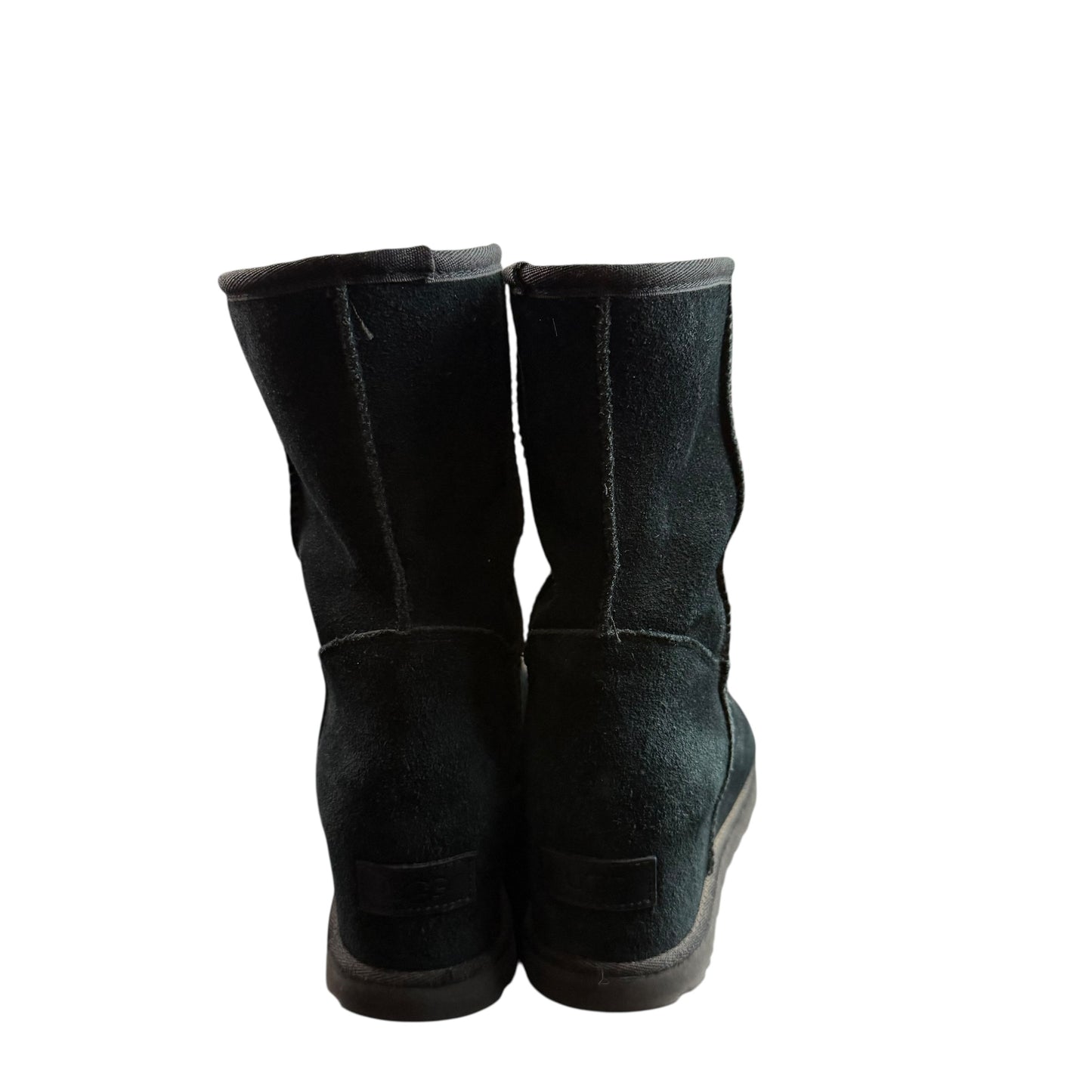UGG CLASSIC FEMME SHORT BOOTS BLACK SUEDE 251 SZ 8.5