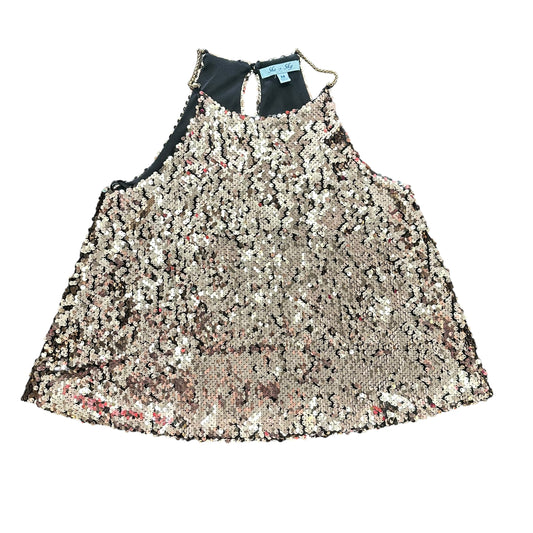 SHE & SKY GOLD SEQUINS BLOUSE 251 MEDIUM