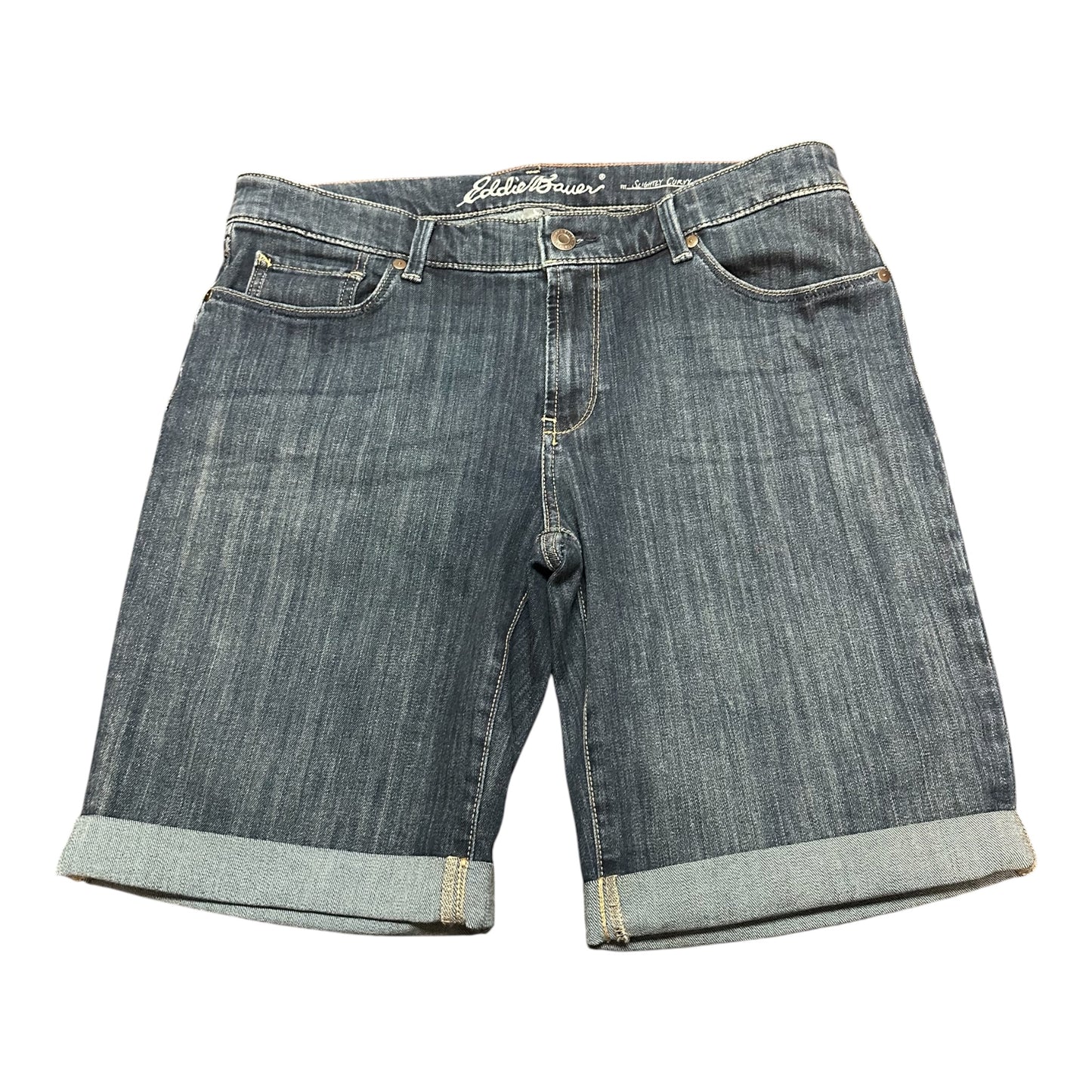 EDDIE BAUER SLIGHTY CURVE DENIM BLUE JEANS NWT 169 SZ 12