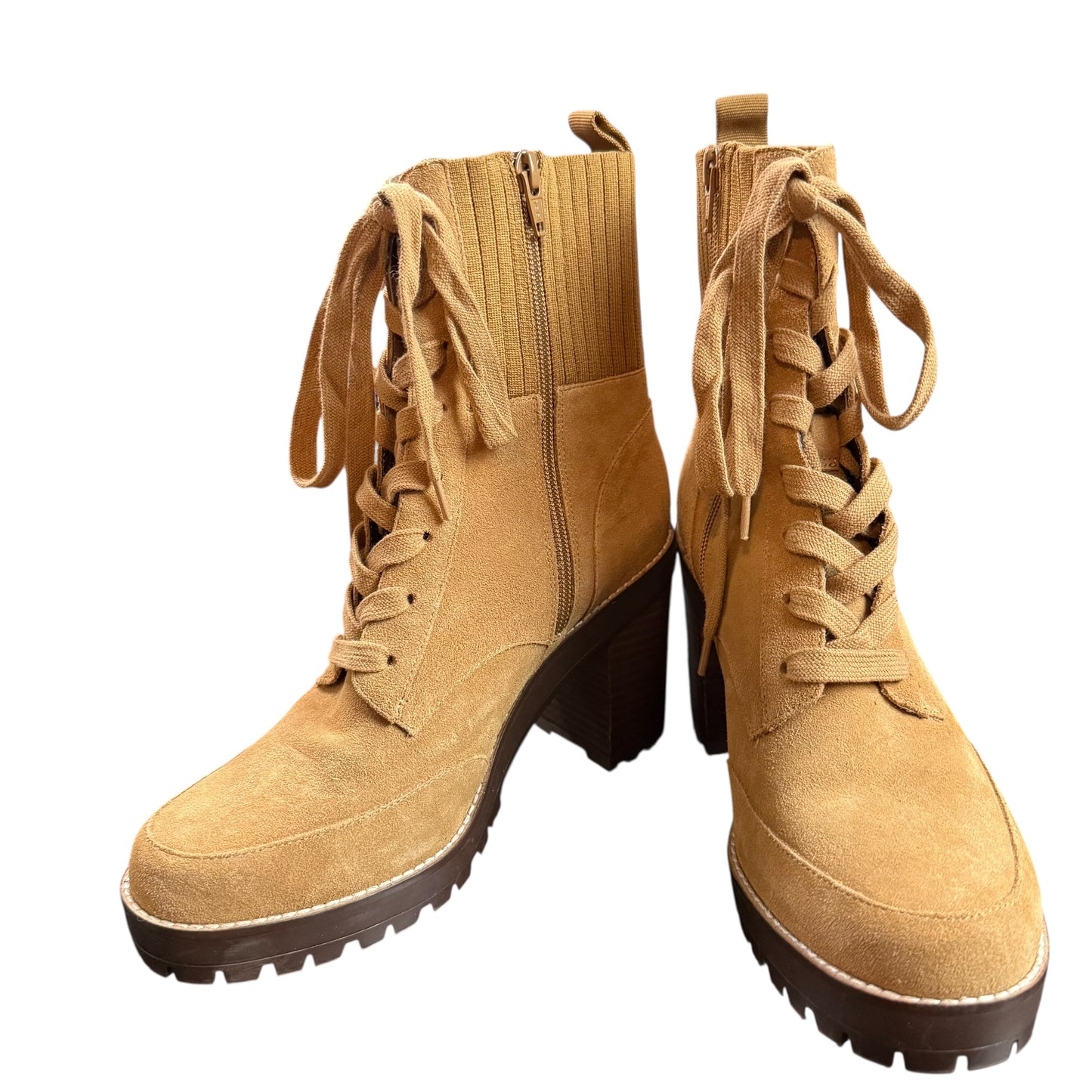 DELTAN SOPHIE SUEDE CHUNKY LUG SOLE HIKER BOOTIE NEW 218 9M