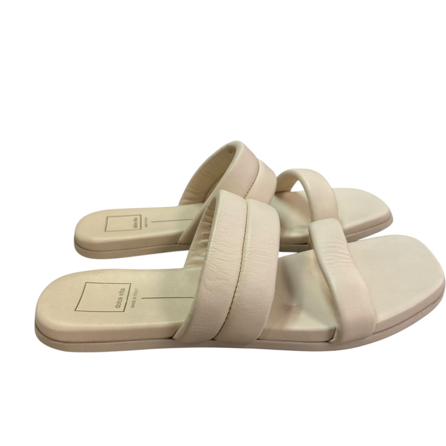 DOLCE VITA DOUBLE STRAP BEIGE FLAT SANDALS 123 SZ 10