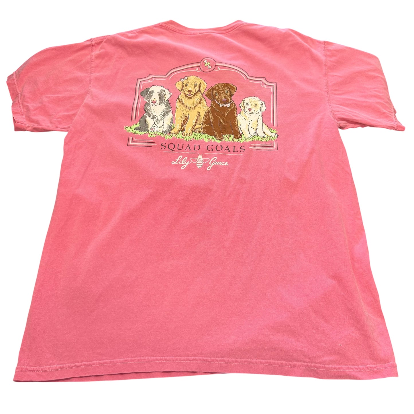 LILY GRACE PINK TSHIRT SQUAD GOALS 100 LARGE
