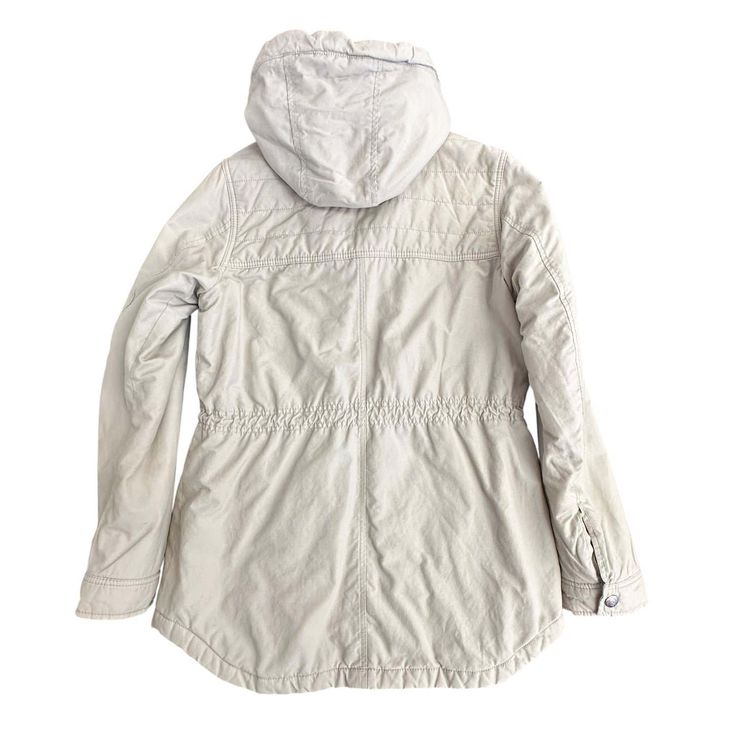 COLUMBIA TAN JACKET FULL ZIP HOODED SHERPA LINED 100 MEDIUM