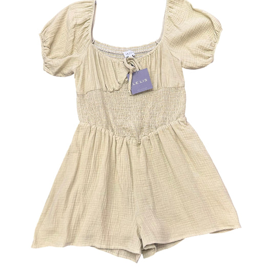 LE LIS GREEN ROMPER SMOCKED WAIST PUFF SLEEVE NWT 100 SMALL