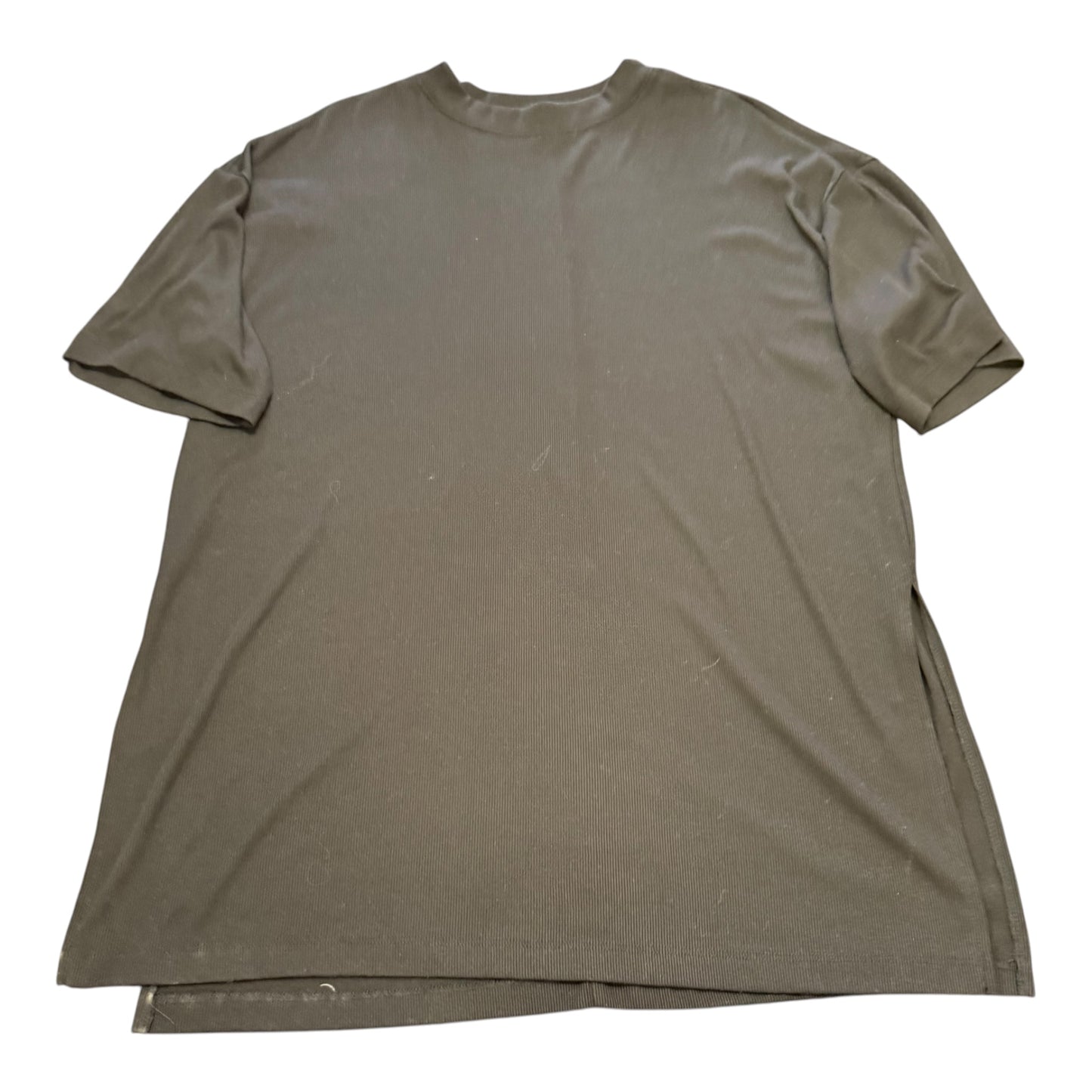 DRESSED IN LALA BLACK 2 PC SET RIBBED WIDE LEG 27 SMALL