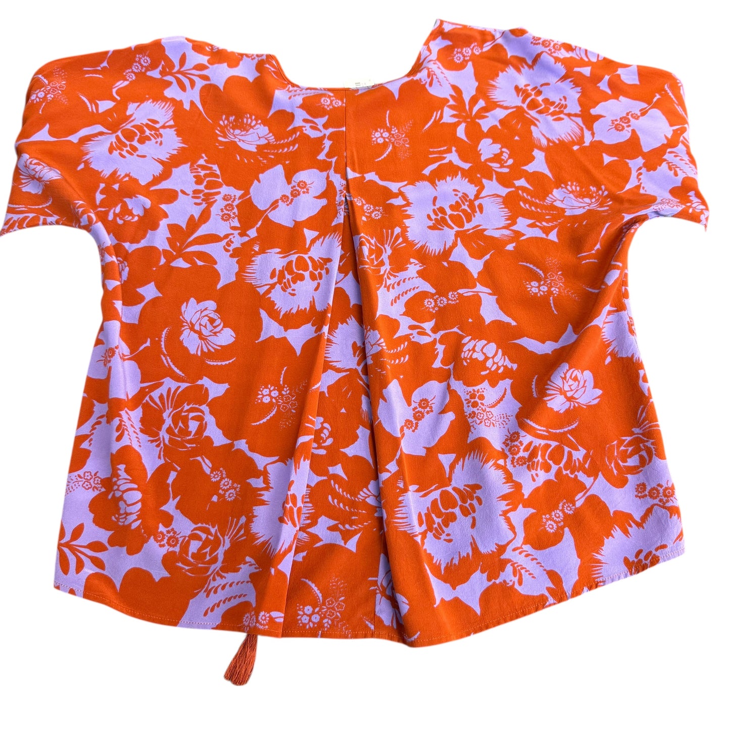 TYLER BOE 100% SILK PURPLE RUST BLOUSE 255 MEDIUM