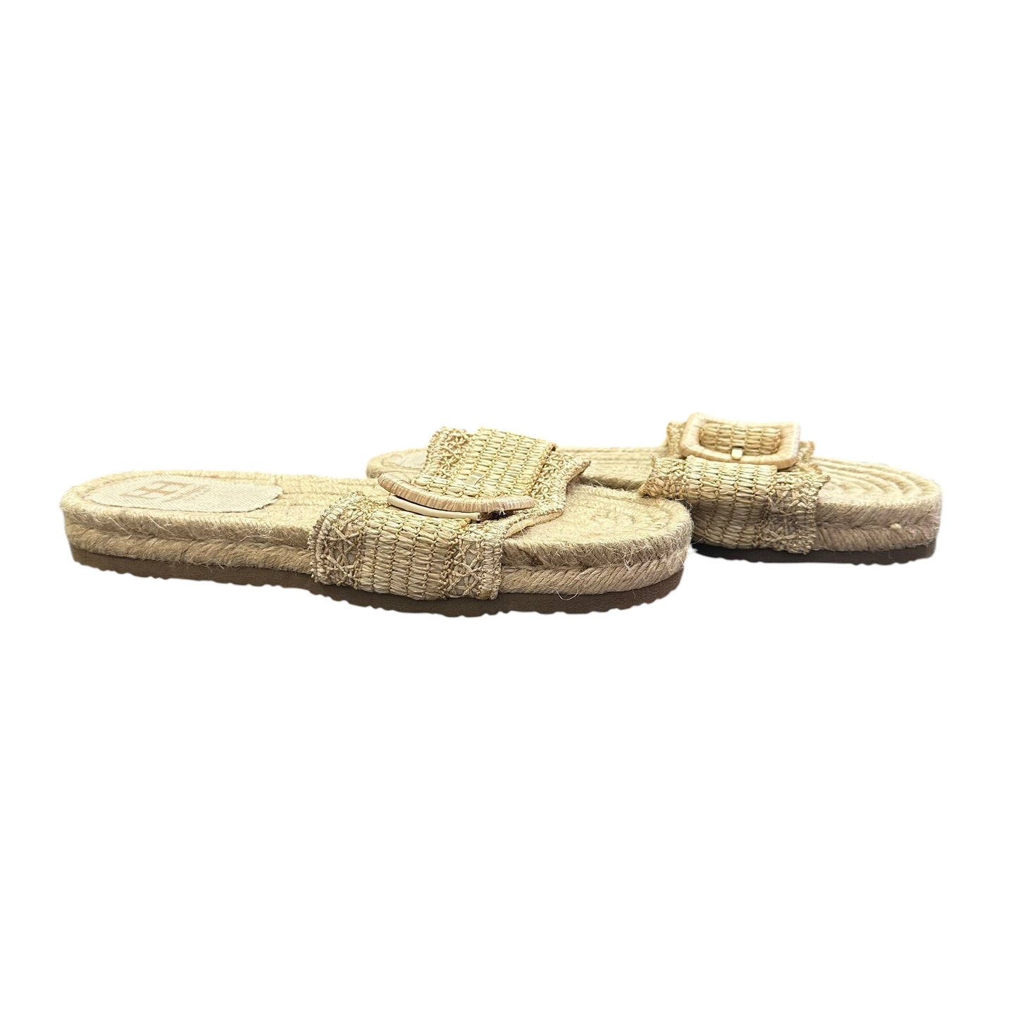 HAUTE HIPPIE RAFFIA JUTE SLIDES NWOT 100 SZ 9