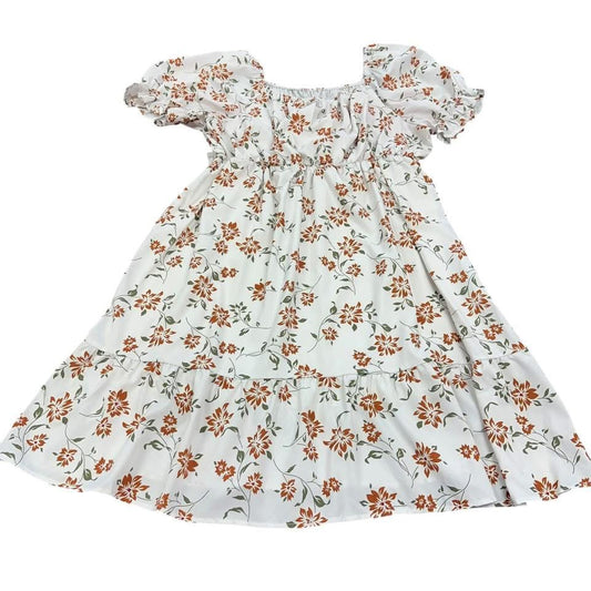 SHEIN CURVE BEIGE BROWN FLORAL DRESS 229 4XL