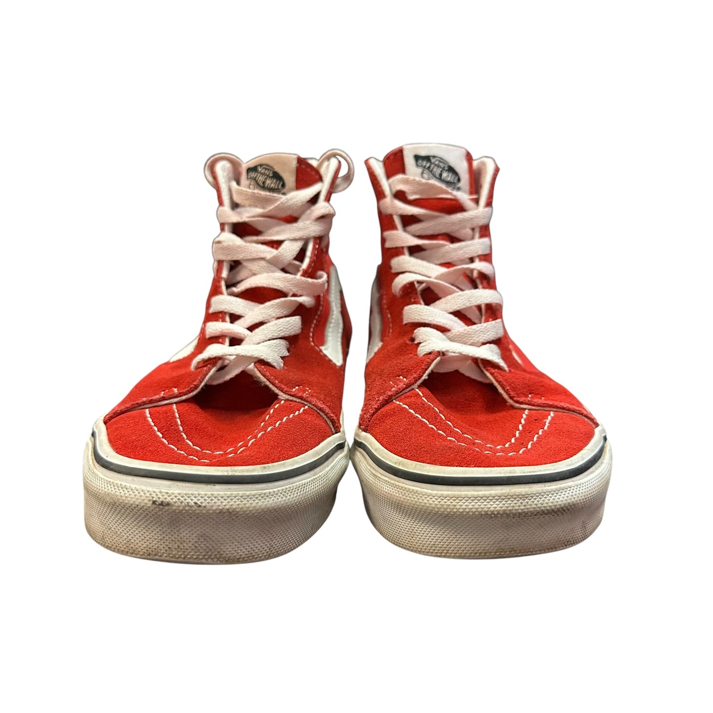 VANS RED HIGH TOP SNEAKERS 100 SZ 9.0