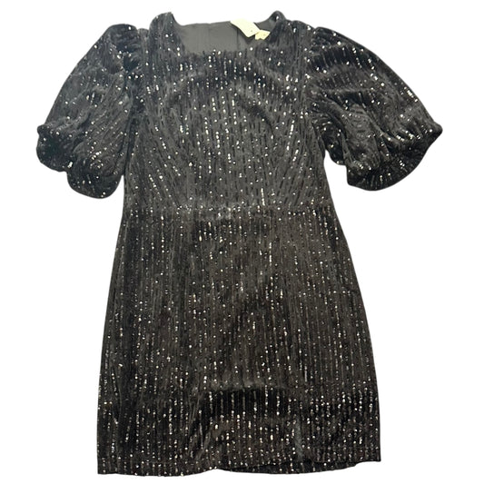 ENTRO BLACK SEQUINS DRESS OPEN BACK 122 NEW $68 MEDIUM