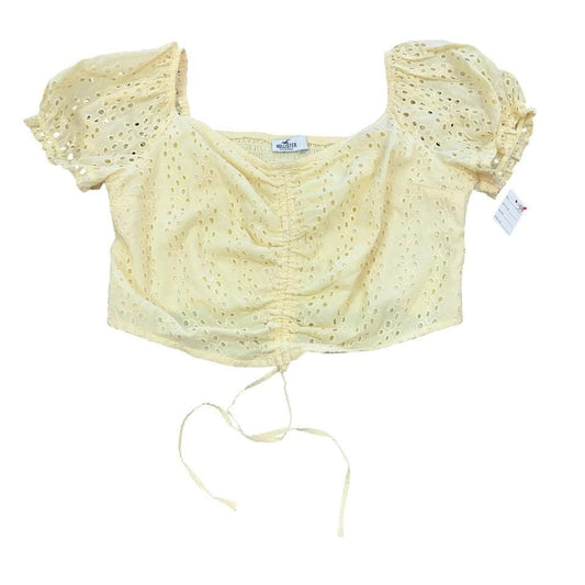HOLLISTER YELLOW CROP TOP 38 LARGE