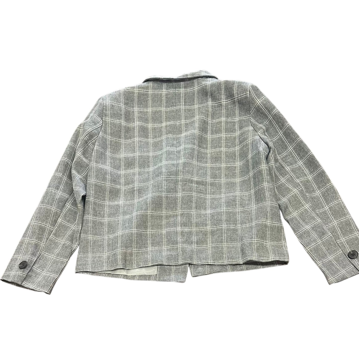 GRAY PLAID BLAZER 239 LARGE