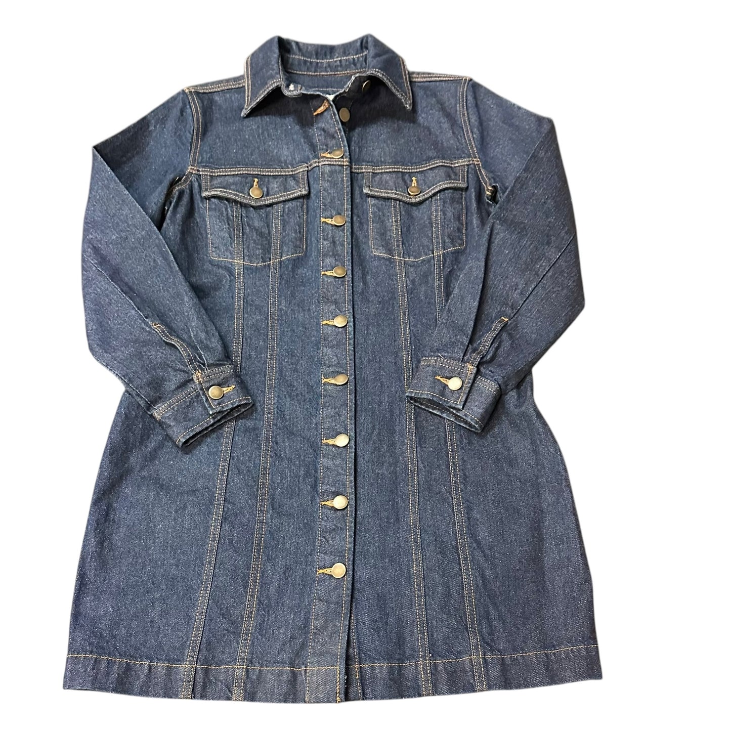 LOFT DENIM BLUE JEAN BUTTON DRESS NWT 26 SZ 10