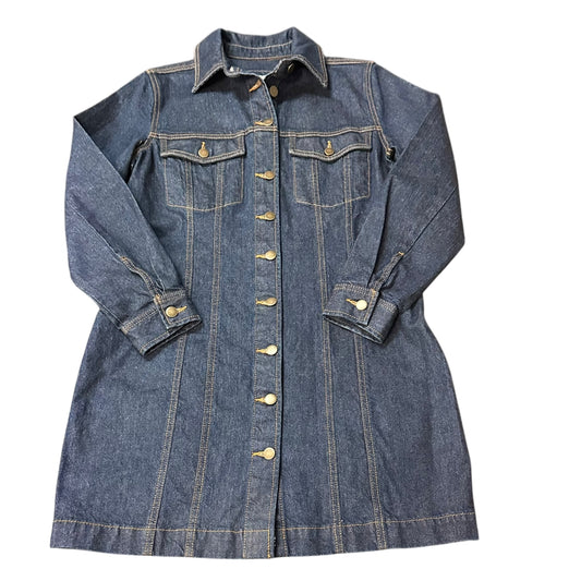 LOFT DENIM BLUE JEAN BUTTON DRESS NWT 26 SZ 10